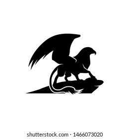 Black Griffin Silhouette Logo Vector Stock Vector (Royalty Free) 1466073020 | Shutterstock