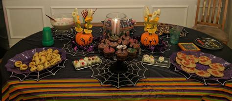 Our Halloween Buffet | Halloween buffet, Table decorations, Decor