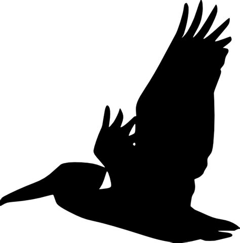 Flying Pelican Silhouette Clip Art at Clker.com - vector clip art ...