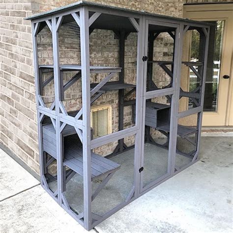 aivituvin Walk-in Extra Large Outdoor Cat Enclosure Connected To House AIR37 - The Home Depot