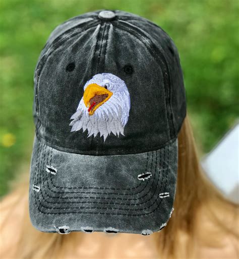 Eagle Embroidered Hat Eagle Baseball Cap | Etsy