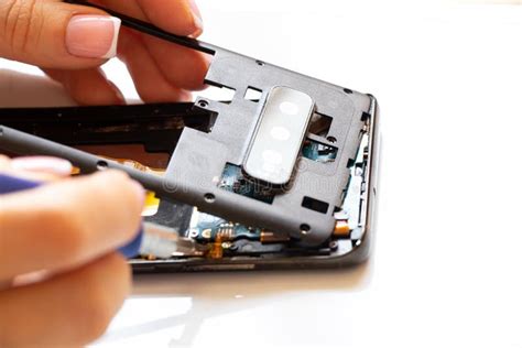 Disassembled Mobile Phone, Phone Repair and Maintenance Stock Photo - Image of industry ...