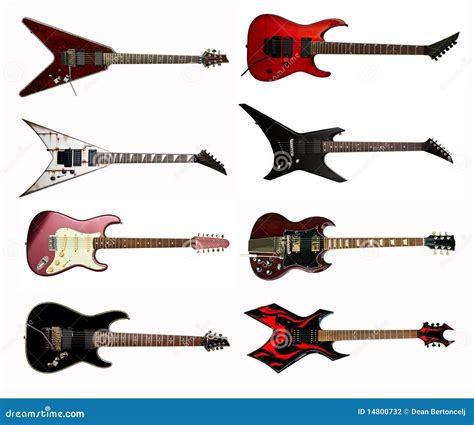 Collection of Heavy Metal Electric Guitars Stock Photo - Image of metal ...