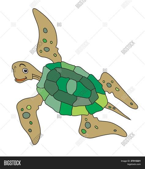 Sea Turtle Cartoon Vector & Photo (Free Trial) | Bigstock