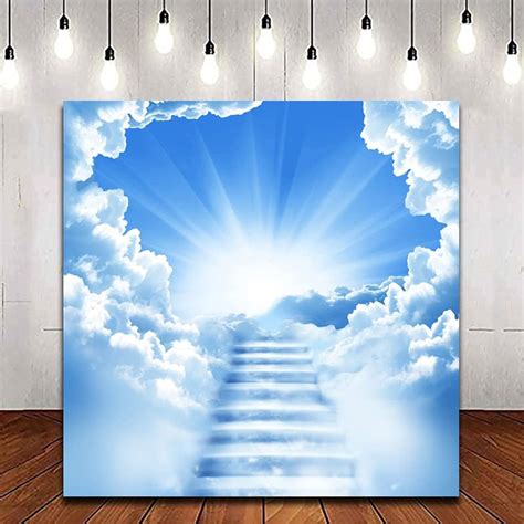 Buy CSFOTO Polyester 5x5ft Heaven Backdrop Golden Heaven Sent Theme ...