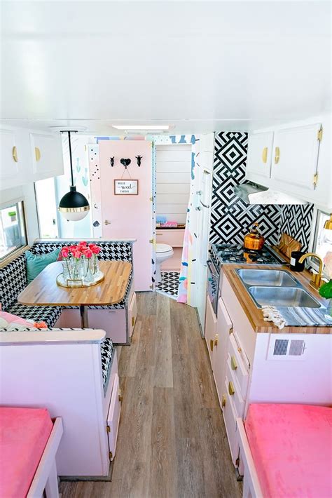 Playful Vintage Camper Renovation | Home interior design, Diy camper remodel, Camper interior design