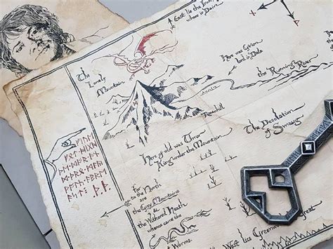 Thorin's Erebor Map and Bilbo's Portrait From the Hobbit - Etsy