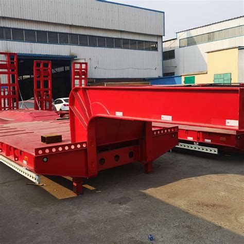 40 Feet Red Building Low Bed Semi Trailer from China manufacturer ...