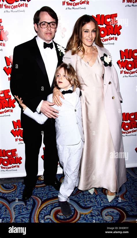 Matthew Broderick Sarah Jessica Parker and James Wilke Broderick Broadway opening night ...