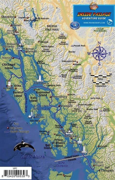 Alaska Inside Passage Guide Card – Frankos Maps