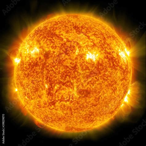 Sun. Global warming (Collage from images www.nasa.gov) Stock Illustration | Adobe Stock