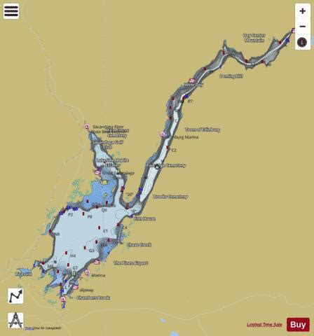 Great Sacandaga Lake Fishing Map | Nautical Charts App