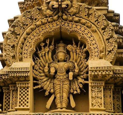 Intricately Carved Statue in Ancient Indian Architecture