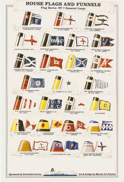 Funnel colours & company flags of the General Cargo Lines | Historical flags, Flag, Flag code