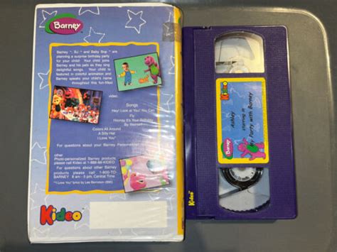 My Party with Barney VHS Tape Starring Ashley - Rare Kideo Personalized ...