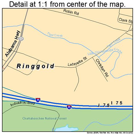 Ringgold Georgia Street Map 1365324