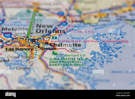 Chalmette on a map hi-res stock photography and images - Alamy