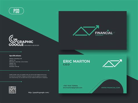 Free Financial Business Card Design Template - Graphic Google - Tasty ...