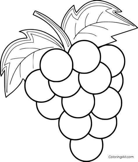 Free Printable Grapes Coloring Pages