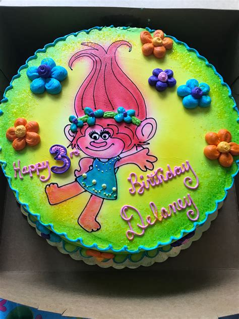 Poppy Trolls Birthday Cake Greggory's Pastry Shop Hadley, MA | Trolls ...