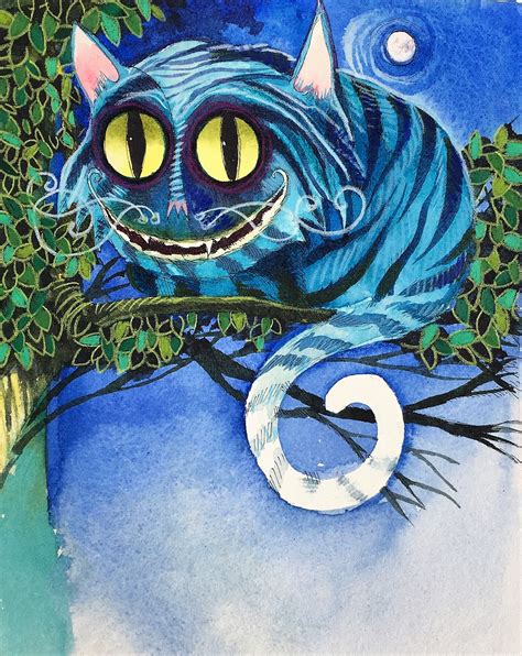 Cheshire Cat // Fan Art, Print, Alice in Wonderland, Lewis Carroll ...