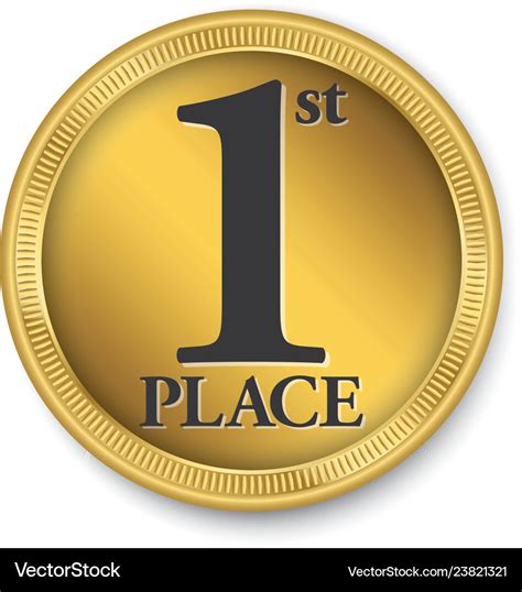 1st place gold medal Royalty Free Vector Image