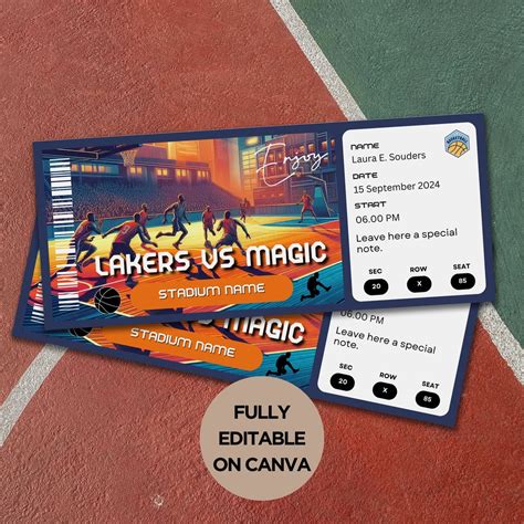 Basketball Game Tickets, Basketball Invite, Sports Event Ticket, Coupon ...