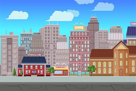 2d City Game Background | Pre-Designed Illustrator Graphics ~ Creative ...