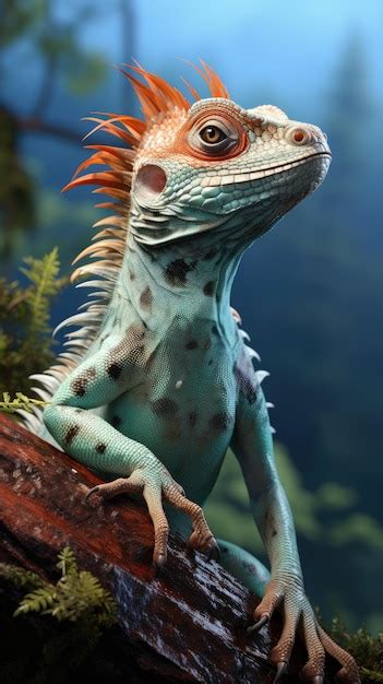 Premium AI Image | Tropical lizard HD 8k background wallpaper Stock ...