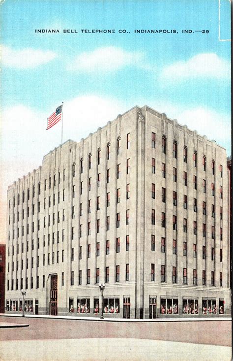 Postcard INDIANA BELL TELEPHONE BUILDING, Indianapolis, IN,Linen c1940's | eBay