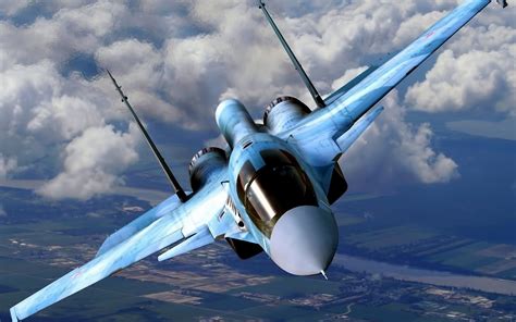 aircraft, Su 34, Clouds, Flying, Fighter, Jet, Jets, Military, Russian ...