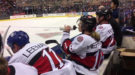 2018 NHL Hockey Hall Of Fame Legends Classic Game! On the bench with players live game action ...