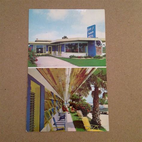 Vintage Color-Litho Postcard of the Blue Heaven Motel in Daytona Beach ...