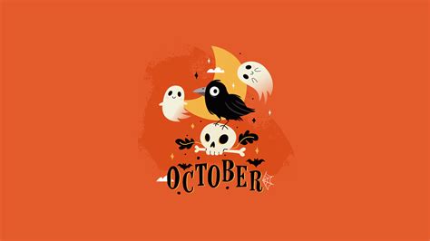 October Wallpaper 4K, Halloween background