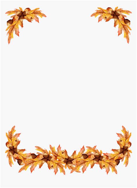 Fall Border Free Cliparts Clip Art On Transparent Png - Clipart Borders Thanksgiving, Png ...