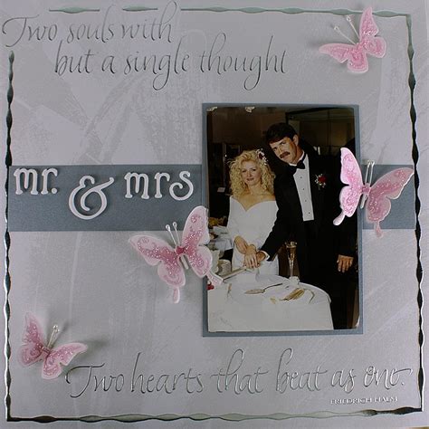 Mr. and Mrs. Wedding Scrapbook Layout | FaveCrafts.com