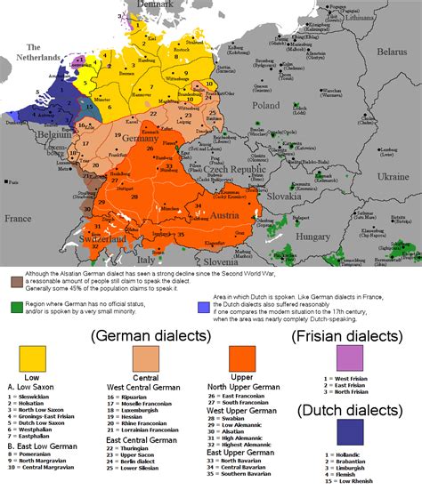 German language - Wikipedia | German language, Language map, Map