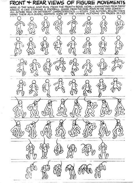 Front and Rear View Movements | Walking animation, Animation reference, Character design animation