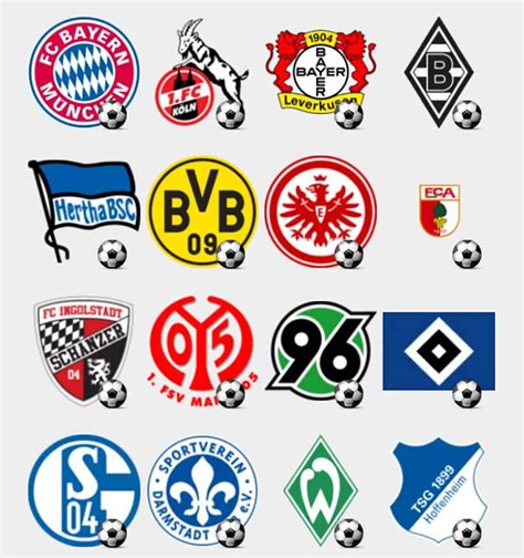 Bundesliga Saison 15/16 Stickers Set | Telegram Stickers | Equipo de fútbol, Disenos de unas, Escudo