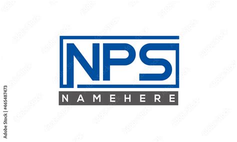 NPS Letters Logo With Rectangle Logo Vector Stock Vector | Adobe Stock