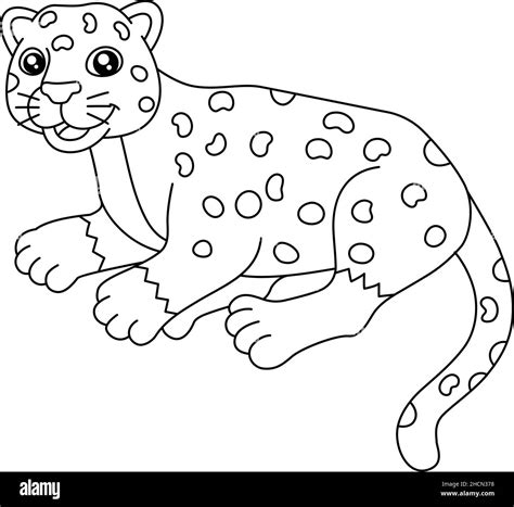 Jaguar Coloring Page Isolated for Kids Stock Vector Image & Art - Alamy