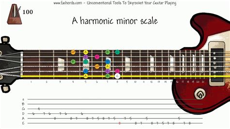 Harmonic Minor Scale Guitar Practice Exercise - YouTube