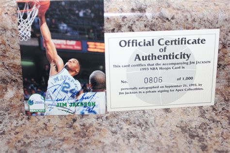 Sept 21 1993 Jim Jackson Basketball Nba Hoops Signing Auto - Etsy