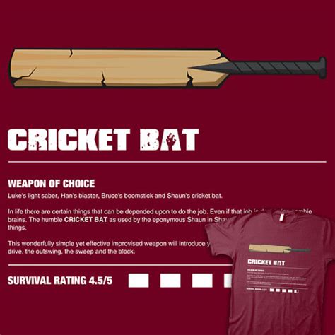 Zombie Weapons: Cricket Bat - Shirtoid