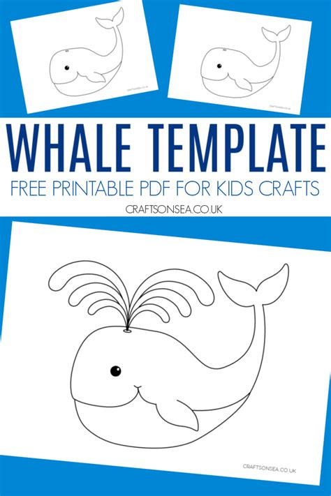 Whale Template (FREE Printable PDF) - Crafts on Sea