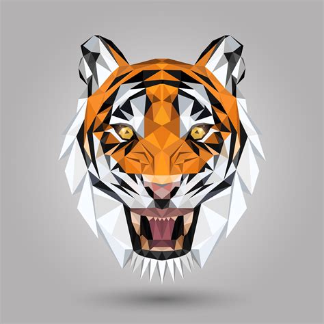 geometric tiger head 640607 Vector Art at Vecteezy