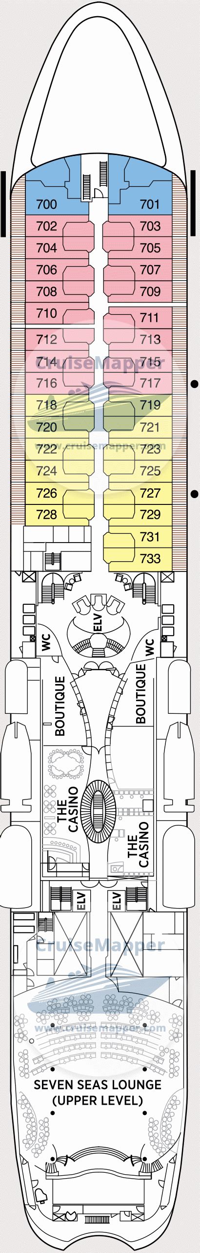 Seven Seas Navigator deck 7 plan | CruiseMapper