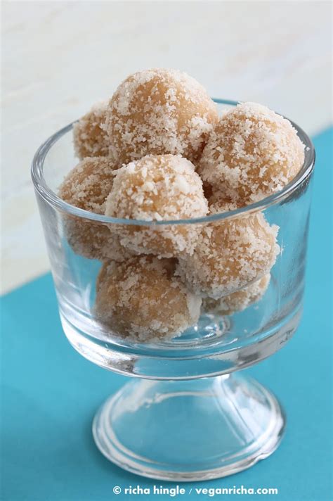 Fudgy Coconut Ladoo. Vegan Indian Dessert Recipe - Vegan Richa