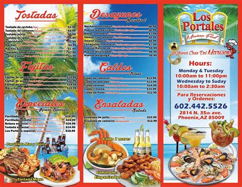 Menu - Los Portales Mexican Food