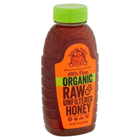 Nature Nate's Natural 100% Pure Organic Raw & Unfiltered Honey, 16 oz - Walmart.com